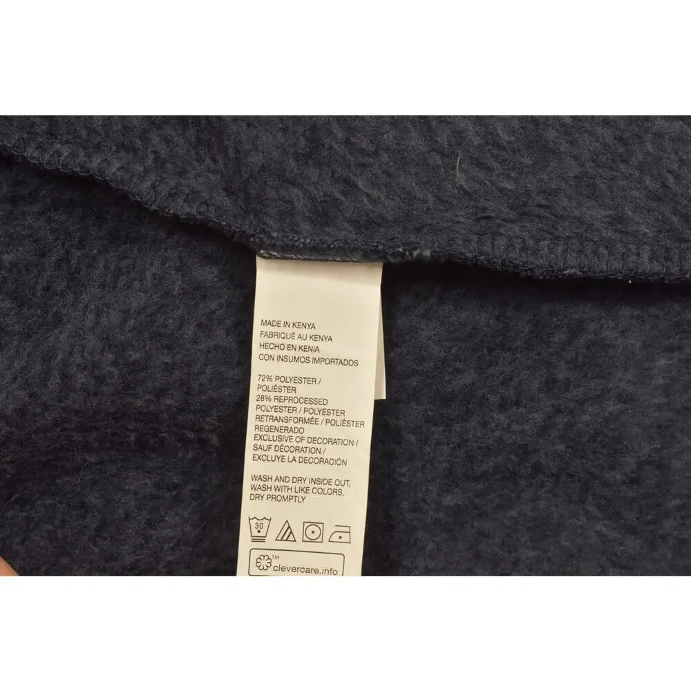 IZOD Men's Size 3XLT Navy Blue Heathered Quarter Zip Fleece Pullover Sweater